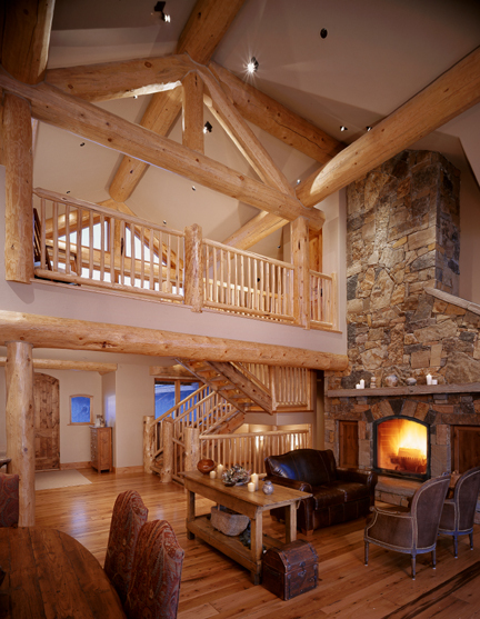 Handcrafted Log Homes Interiors | Paradise Mountain Log Homes