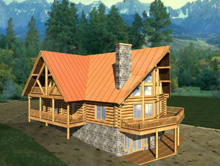 minecraft log cabin  Lake house plans, Log home plans, Mountain house plans