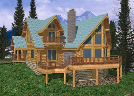 minecraft log cabin  Lake house plans, Log home plans, Mountain house plans